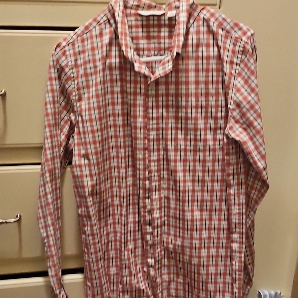 Janie and Jack Red and White Plaid Button Down Shirt